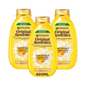 Pack 3 botellas Garnier Original Remedies Champú Camomila & Miel de Flores 600ml