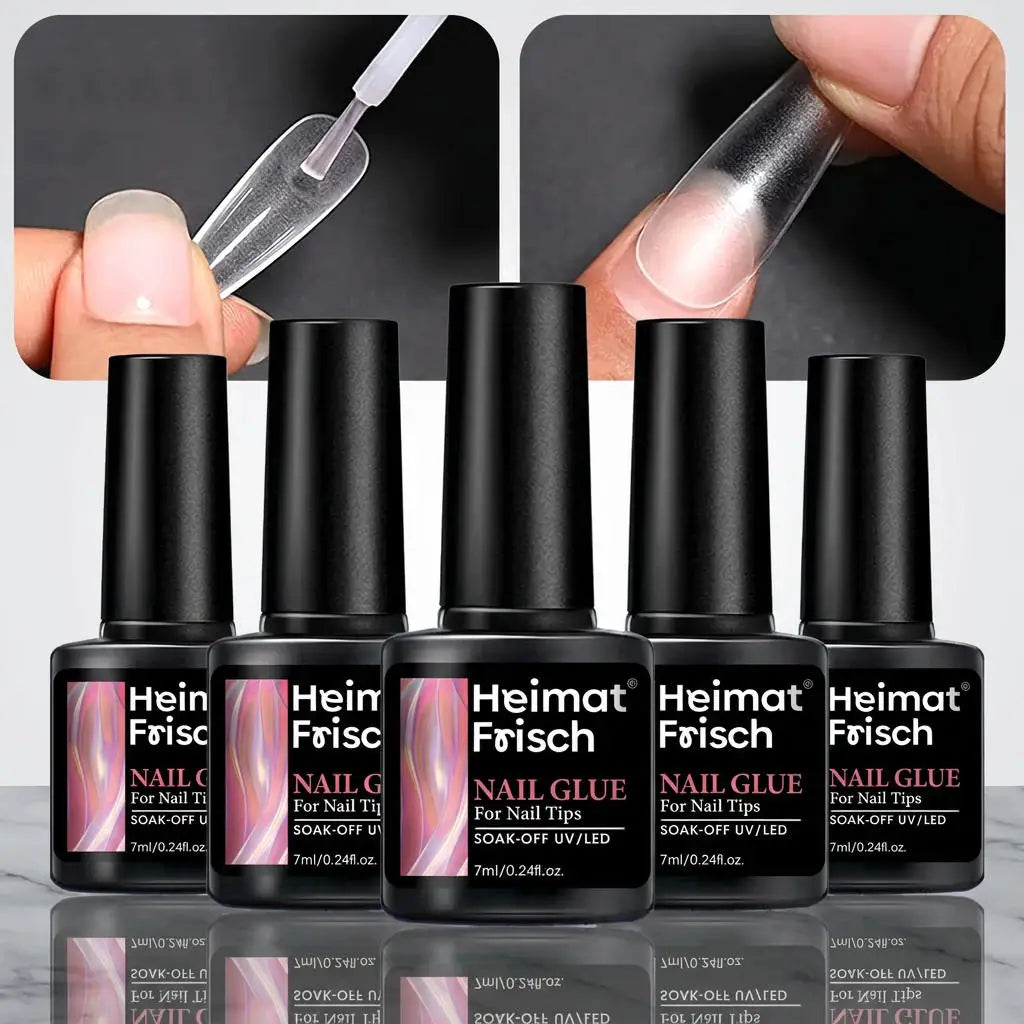 Aplicación de pegamento UV para nail tips