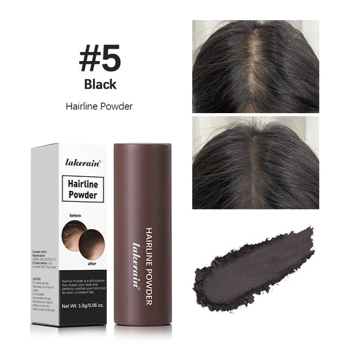 Lakerain Hairline Powder #2 Brown - Antes y después