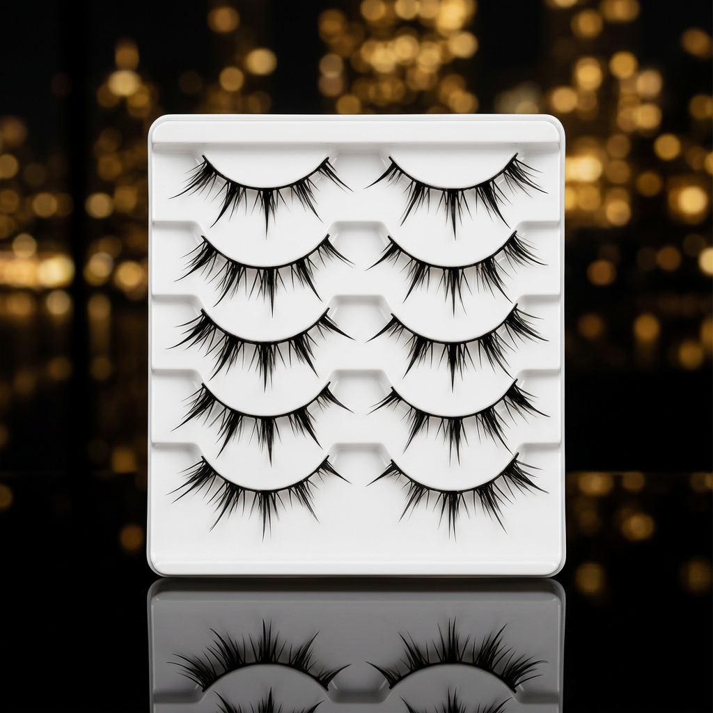 Pestañas Manga — Luxury Black Background